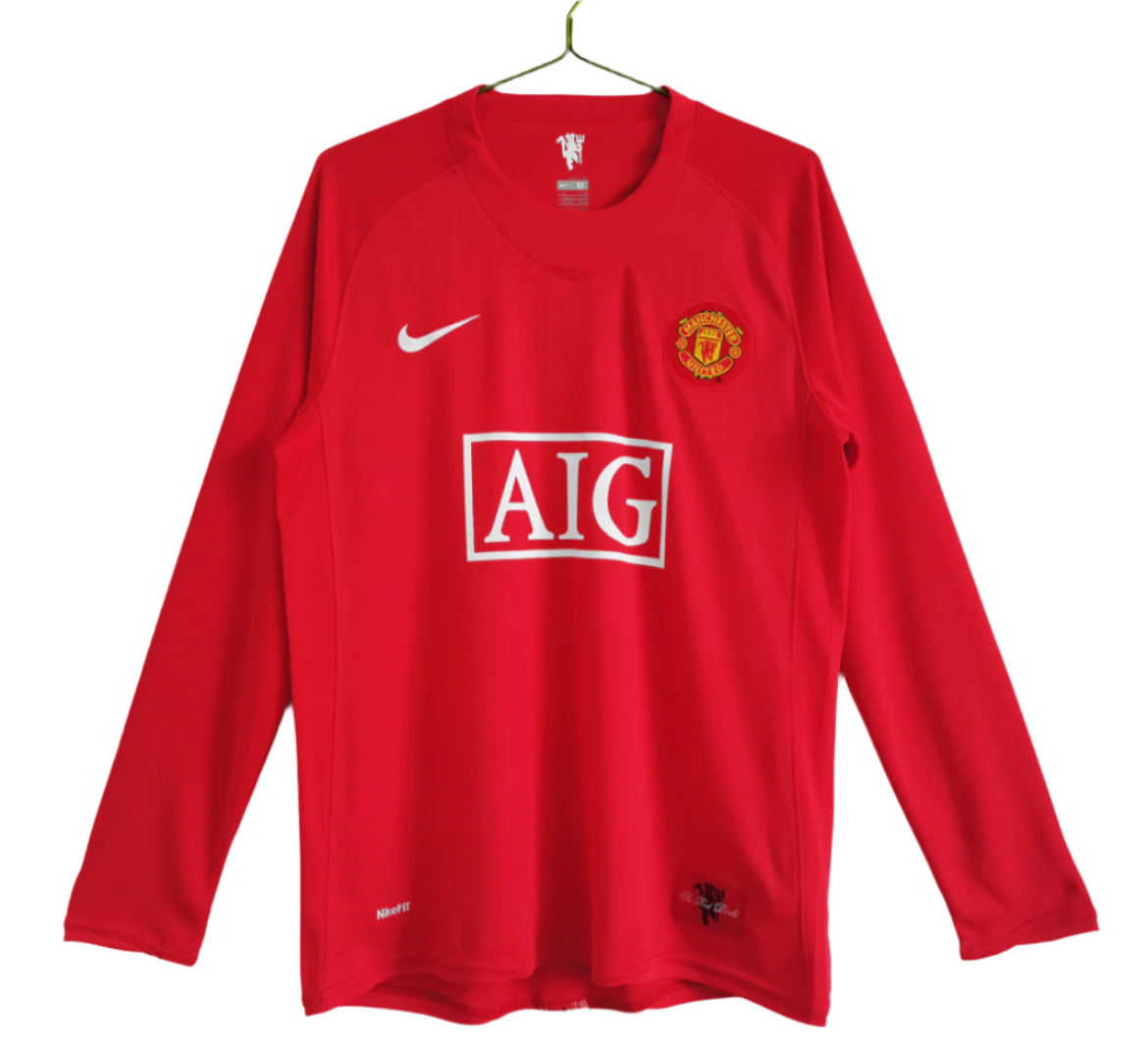 Manchester United 07/08 Home Kit Long Sleeve