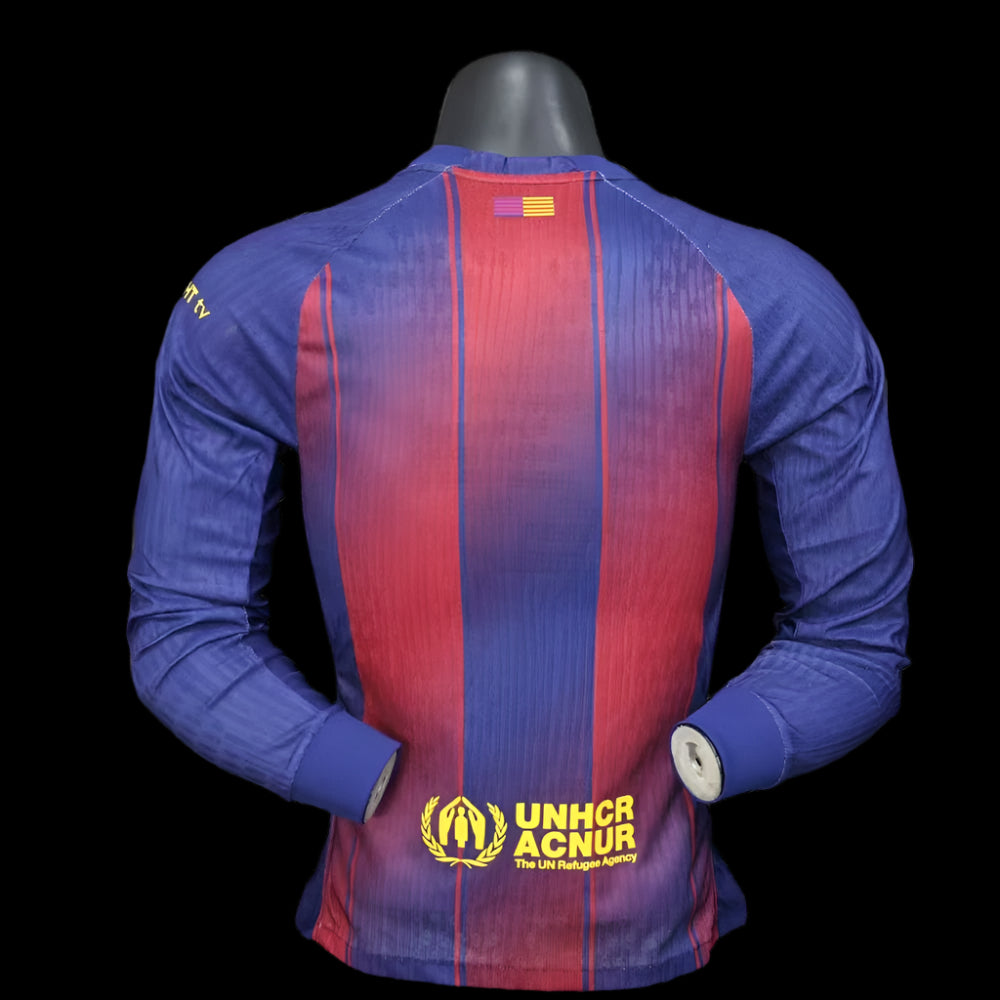 FC Barcelona 25/26 Home Kit Long Sleeve (Player Version)