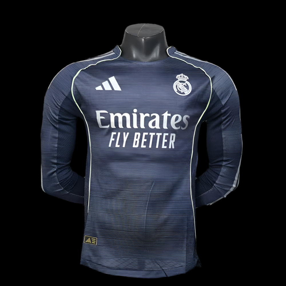 Real Madrid 25/26 Away Kit Long Sleeve (Player Version)
