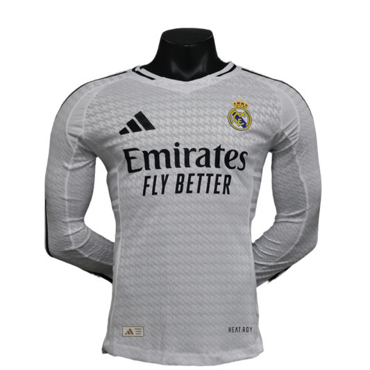 Real Madrid 24/25 Home Kit Long Sleeve (Player Version)