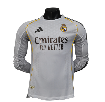 Real Madrid 25/26 Home Kit Long Sleeve (Player Version)