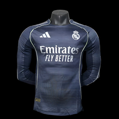 Real Madrid 25/26 Away Kit Long Sleeve (Player Version)