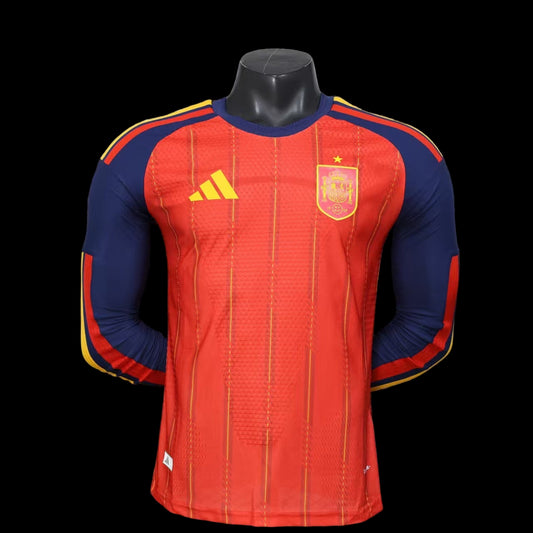 Spain 25/26 Home Kit Long Sleeve (Player Version)